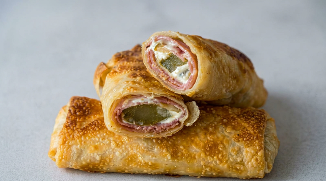 Ham Pickle Rolls.